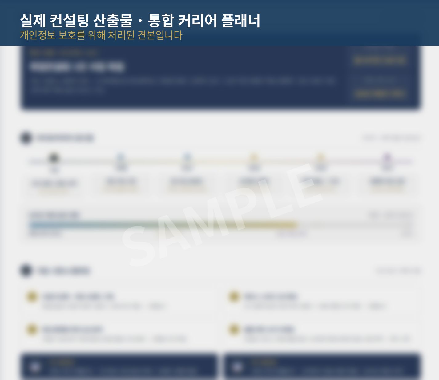 통합 커리어 플래너 견본